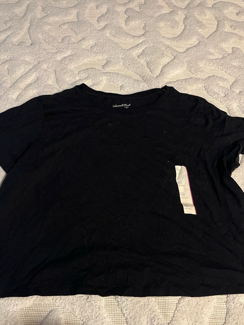 Universal Thread Black Short Sleeve Crewneck T-Shirt